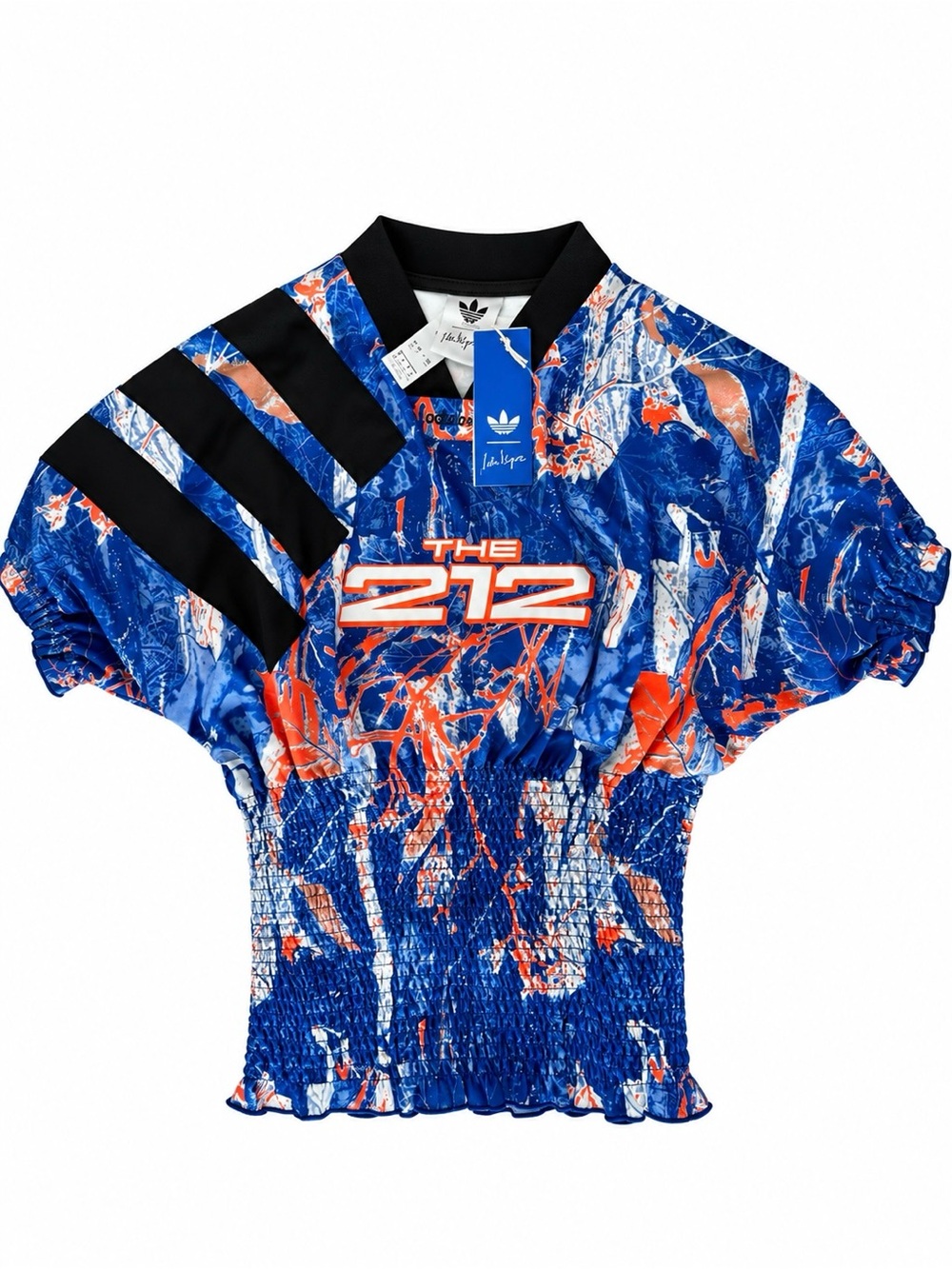 adidas Blue & Orange 'The 212' Short Sleeve Kids Top